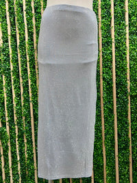 Grey Studded Skirt Set