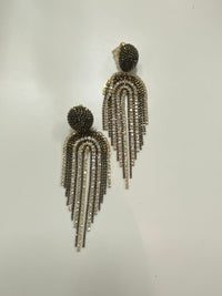 Crystal Disco Fringe Drop Earrings