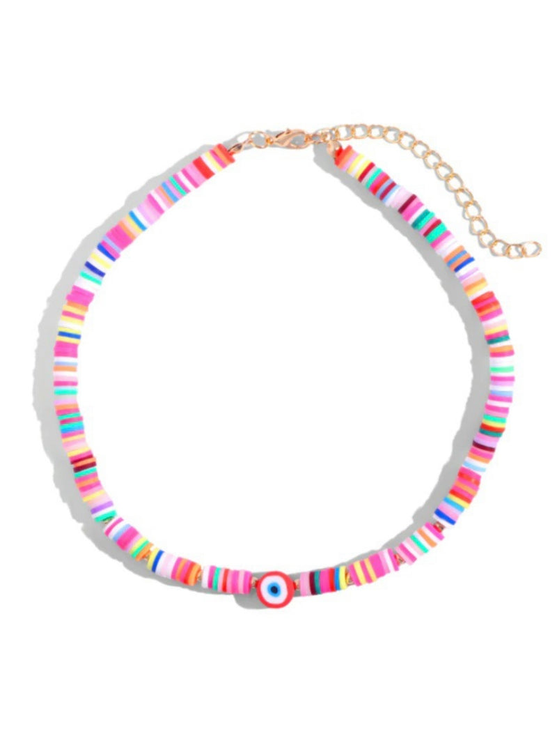 Evil Eye Clay Choker