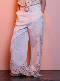 Exquisite Lace Linen Pant