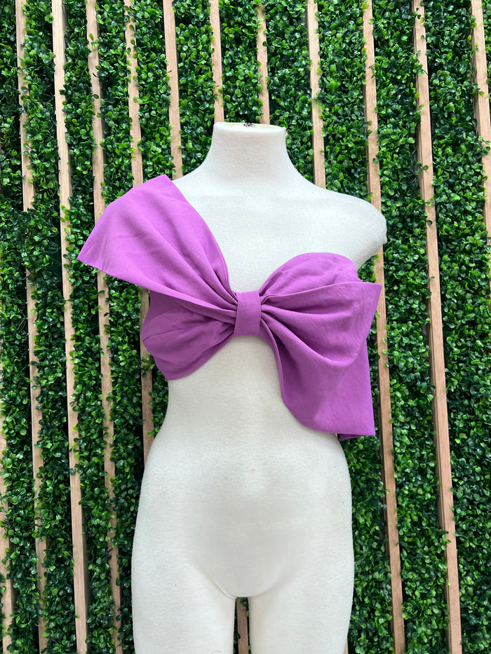 Beautiful One Shoulder Bow Top