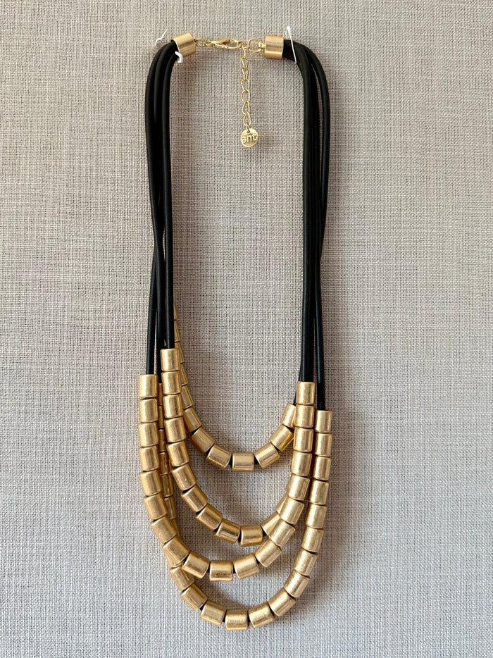 Multi Layer Beaded Rubber Necklace