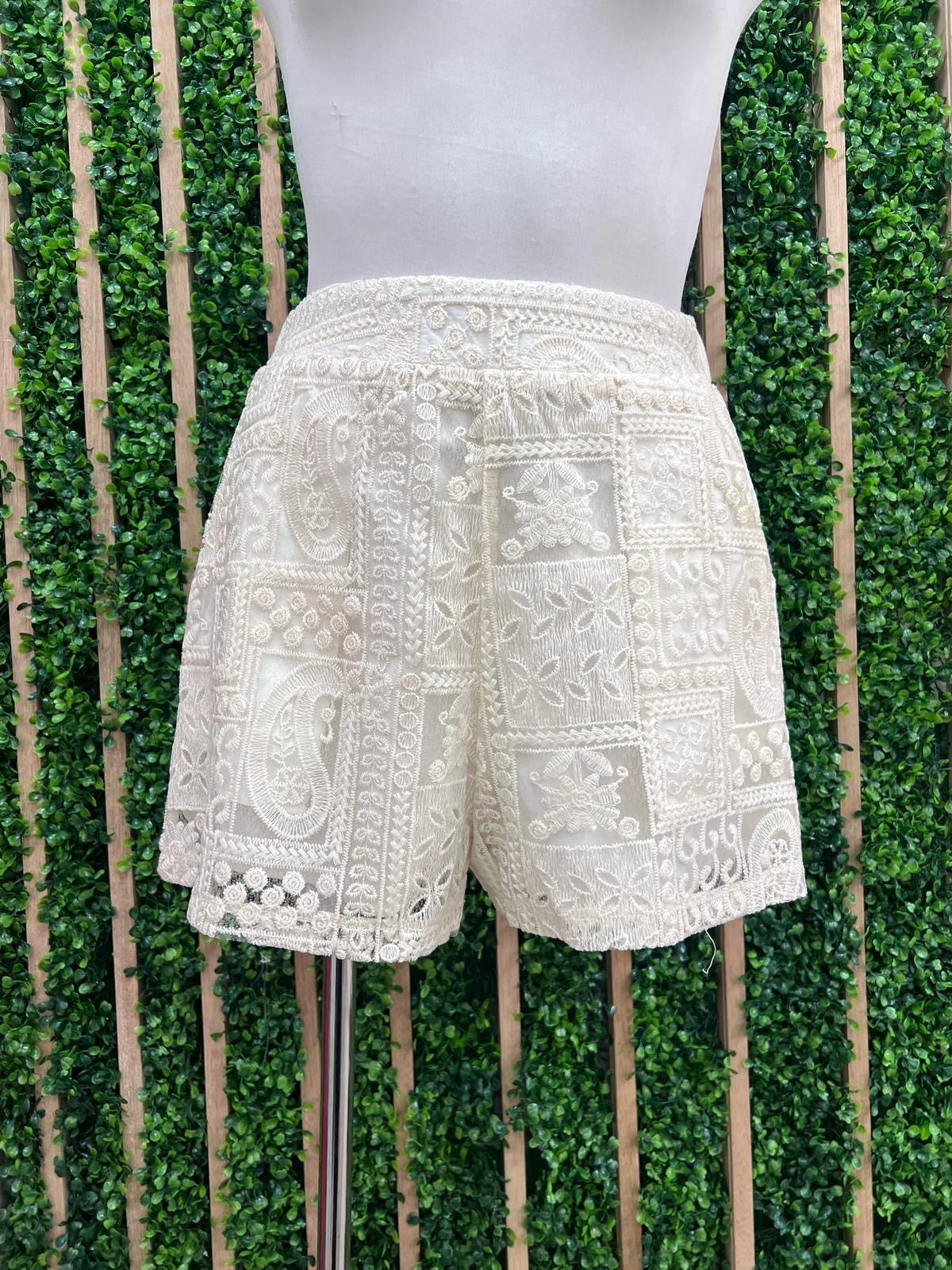 Sheer Lace Detail Pant Set