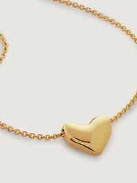 Puffy Deco Heart Charm Necklace