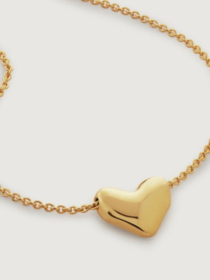 Puffy Deco Heart Charm Necklace