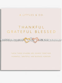 Little Moments Thankful Grateful Blessed Bracelet