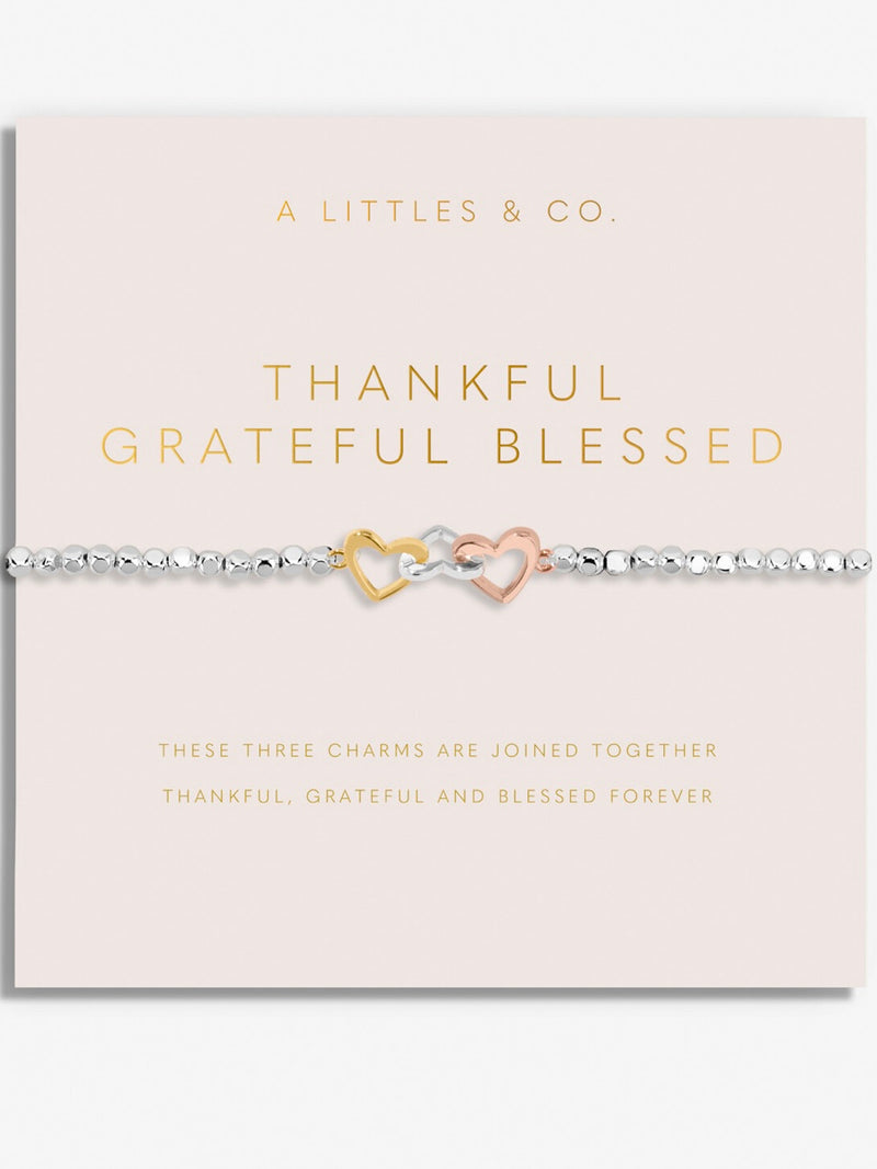 Little Moments Thankful Grateful Blessed Bracelet