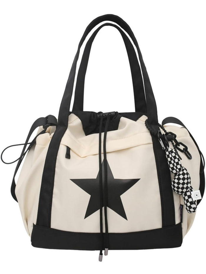 Star Detail Nylon crossbody Bag