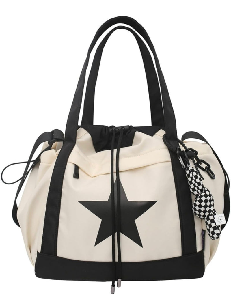 Star Detail Nylon crossbody Bag
