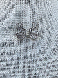 Peace Studded Earrings