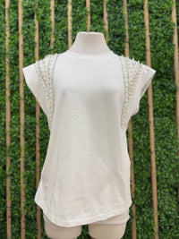 Shoulder Studded Muscle Tee