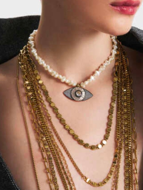 MR LArge Pearl Eye Kismet Necklace