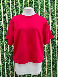 Modal Oversized Short Sleeve Shirt Top