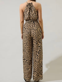 Leopard Halter Jumpsuit