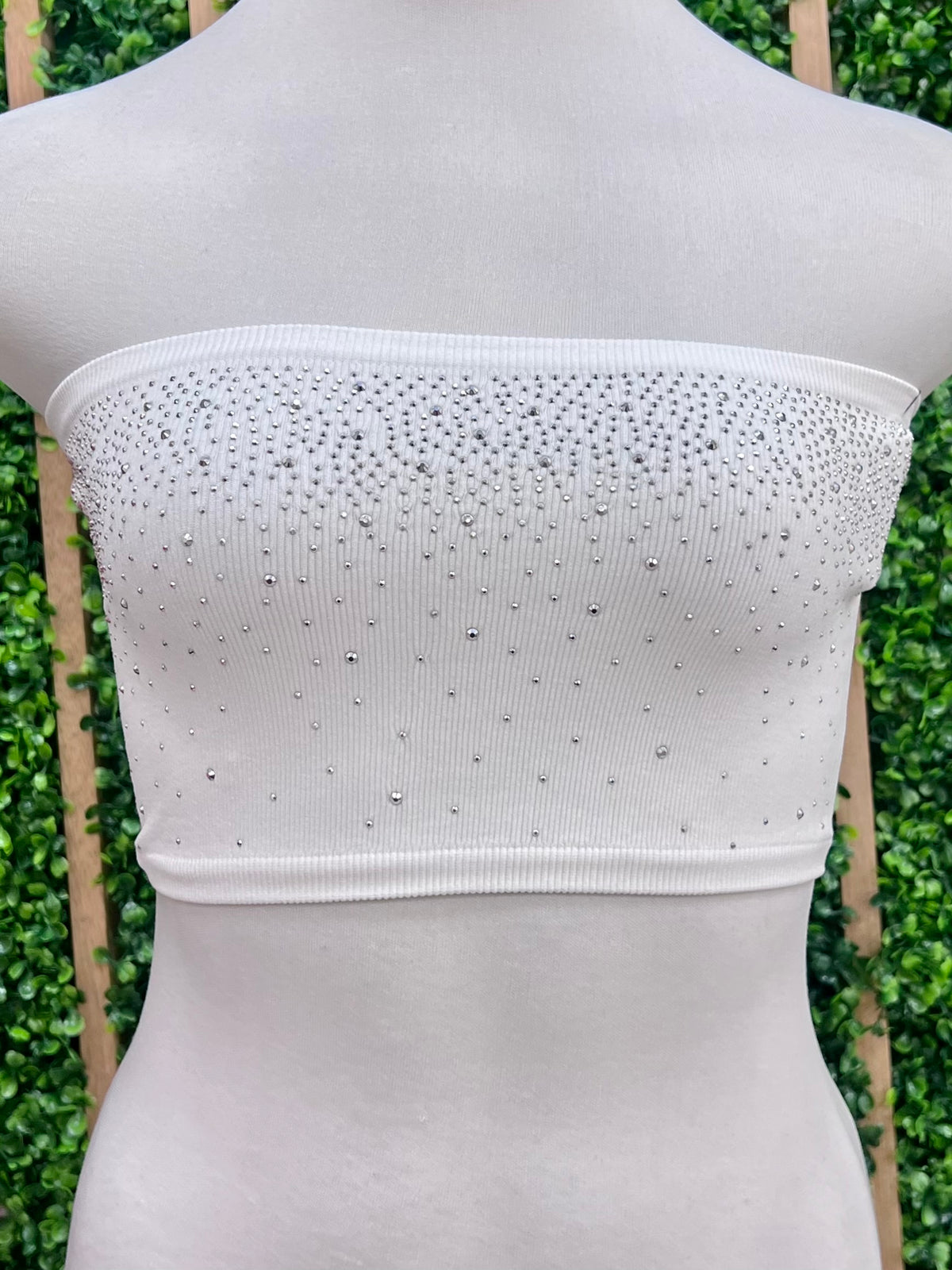 Seamless Sparkly Rhinestone Tube Top