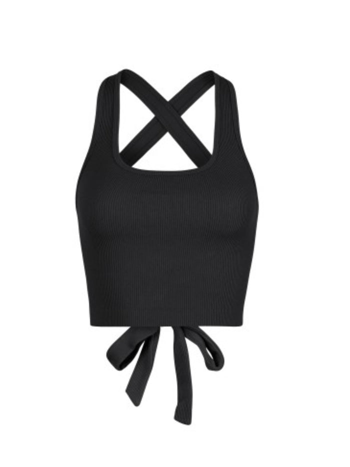 Tie Back Basic Crop Top