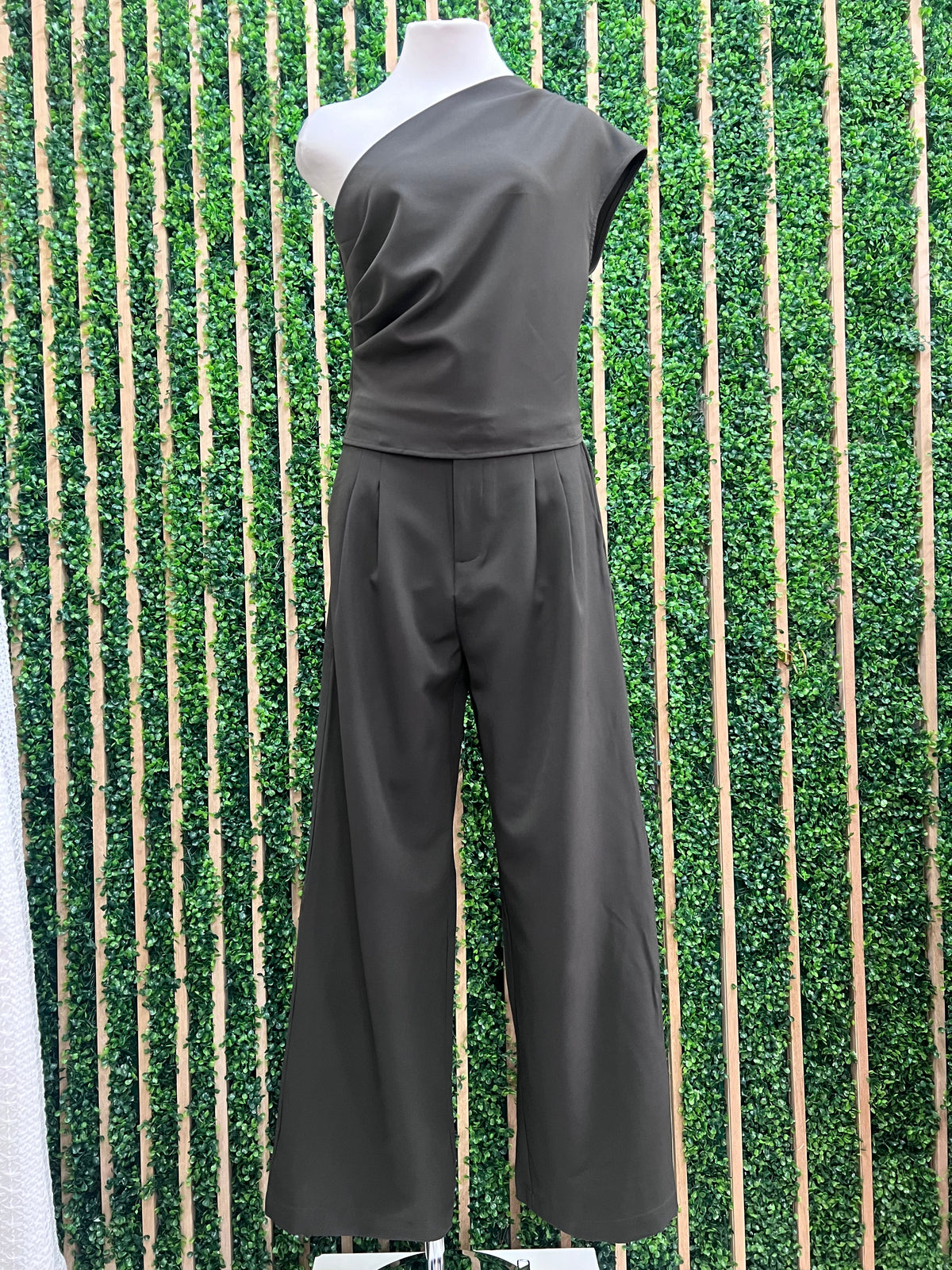 Espresso One Shoulder Top