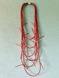 Multi Layer Knot Trims Rubber Necklace