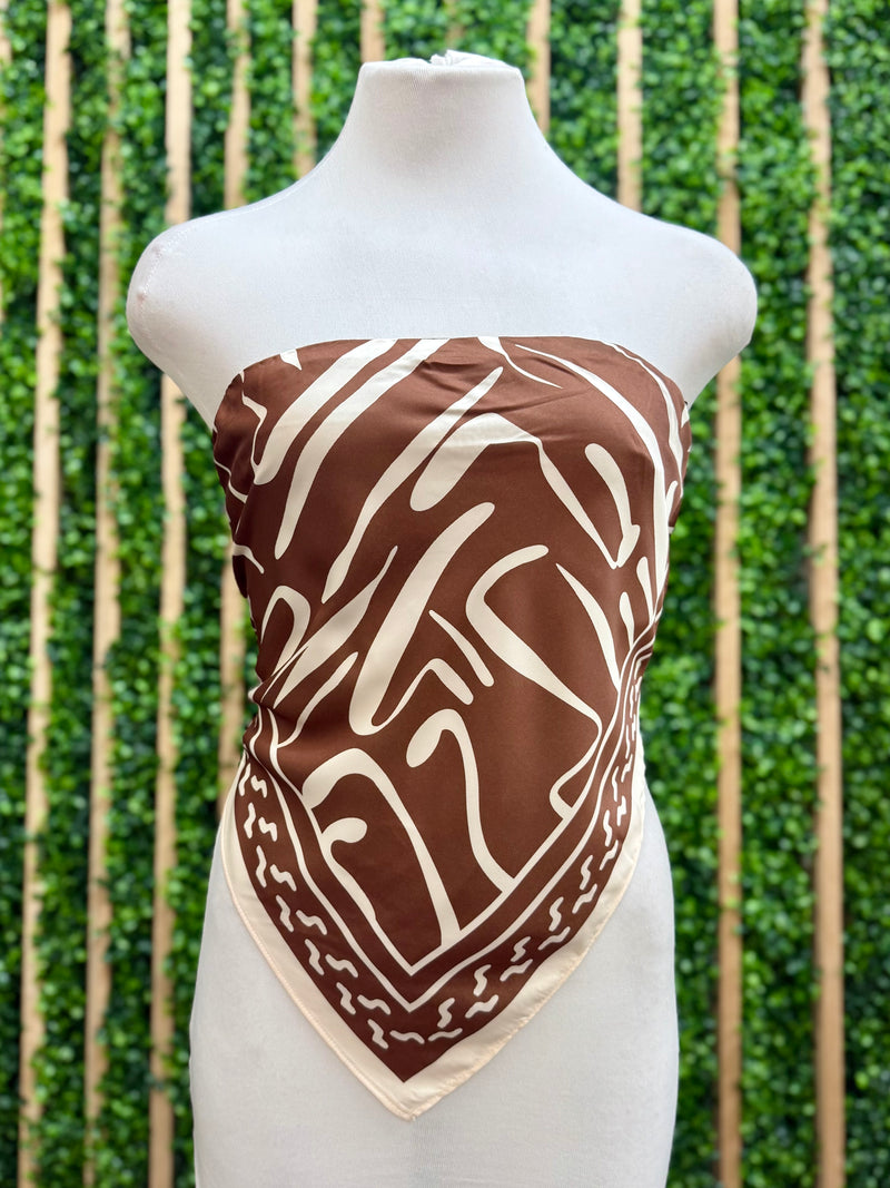 Scribble Handkerchief Scarf Top