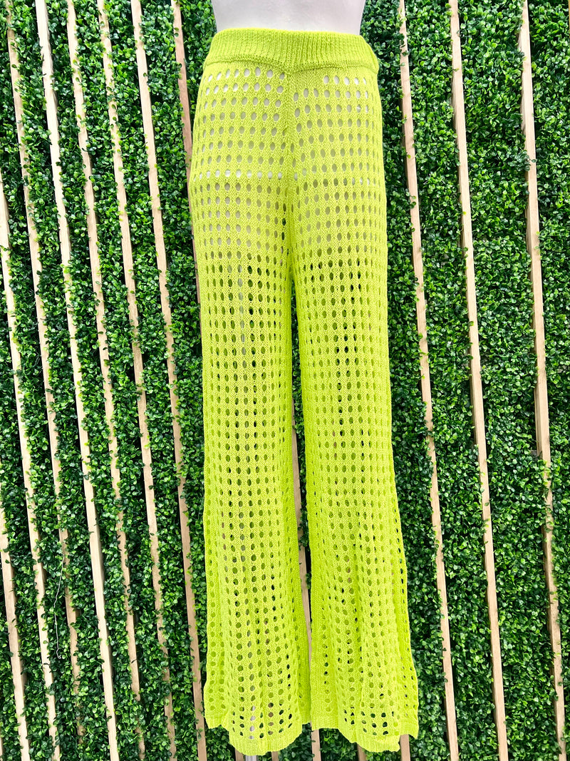 Lime Crochet Pant