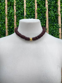 Heishi Clay Bone Choker Necklace