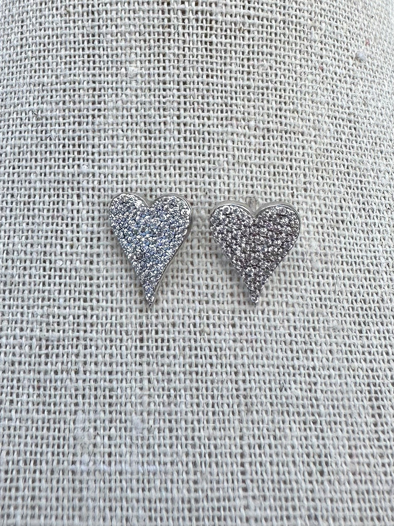 Crystal heart Stud Earrings