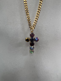 Lilac Ombre Tova Cross Necklace