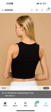 Rhinestone Detail Tank Top Basic