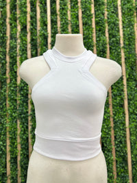 Triangular Banded Crop Top