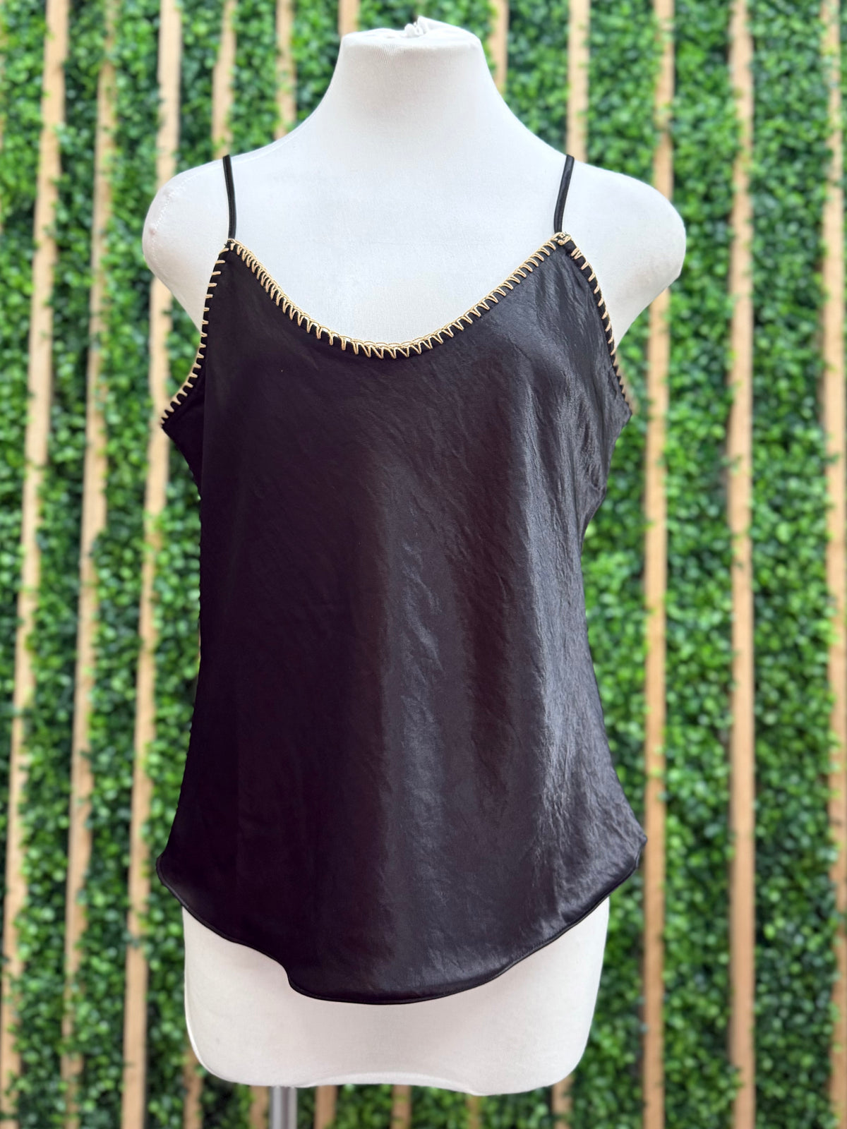 Whipstitch Satin Camisole