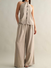 Taupe Wide Leg Pant