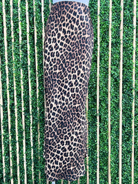 Leopard Satin Skirt