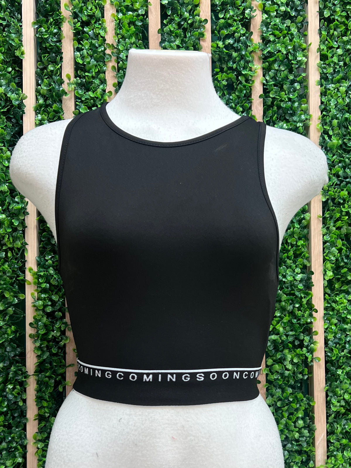 Coming Soon Racerback Crop