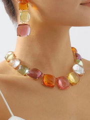 Jelly Stones Statement Necklace