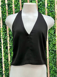 Black Tied Halter Vest
