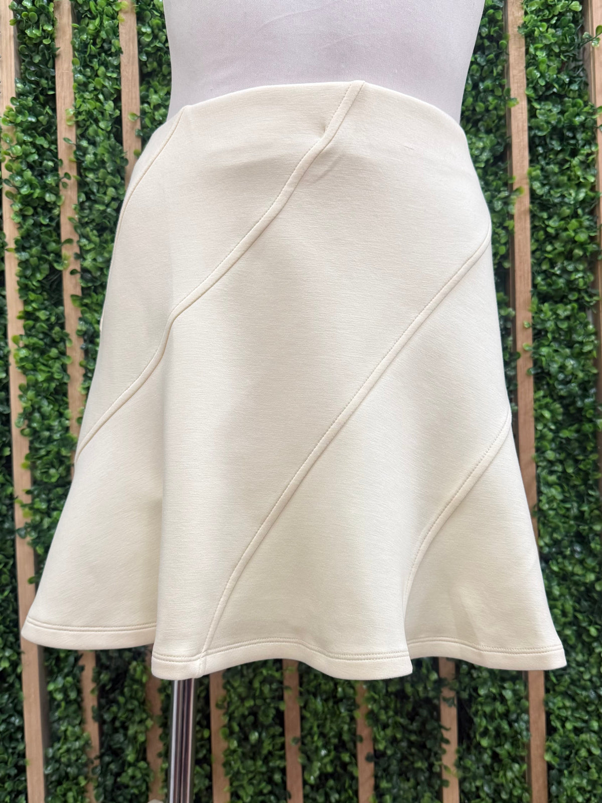 Panelled Modal Jersey Skater Skirt
