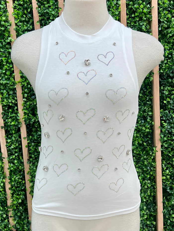 Crystal Multi Heart Cami