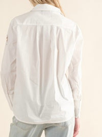 Crystal Detail Star Cutout Blouse