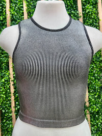 Silver Coated Basic Crop Top