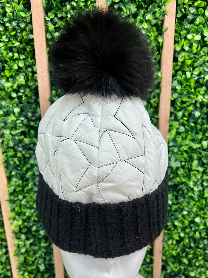 White Star Puffer Hat