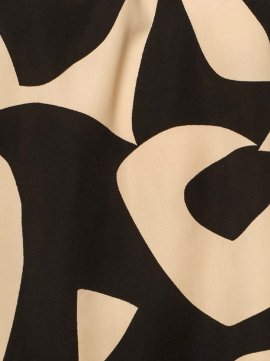Black Taupe Print Mock Neck Blouse