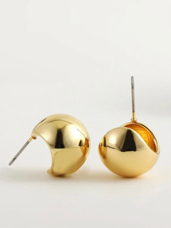 Semi Circle Ball Earrings