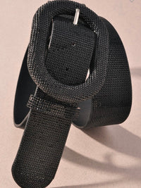 Glam Rhinestone Oval Belt