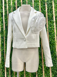 Rosette Crop Blazer