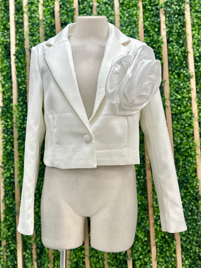Rosette Crop Blazer