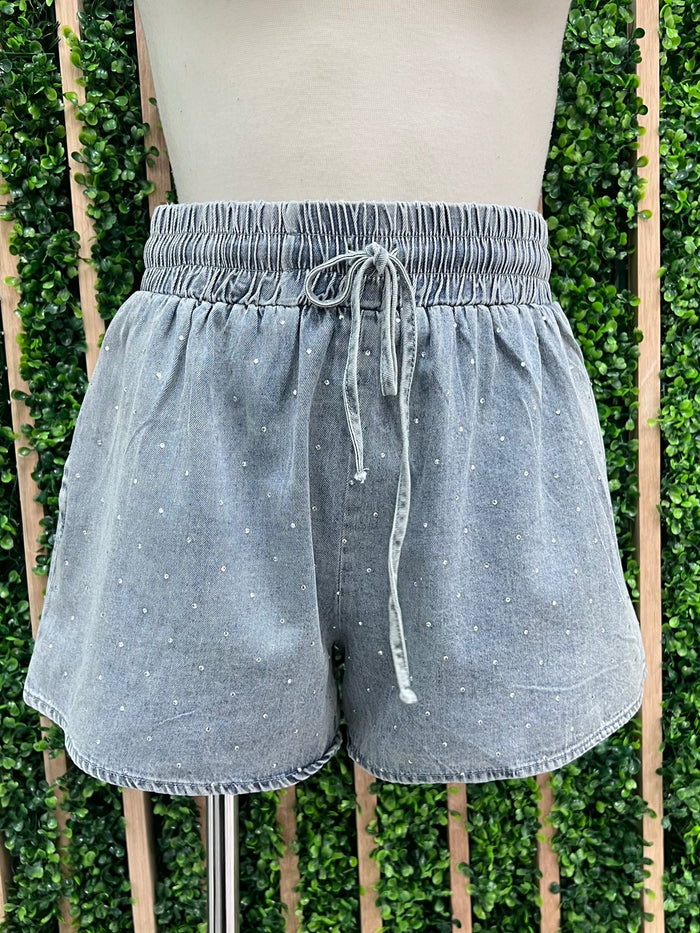 Mini Studs Denim Short