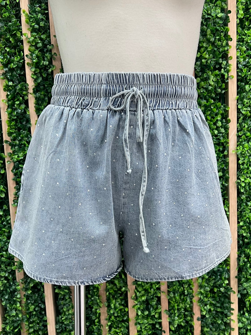 Mini Studs Denim Short