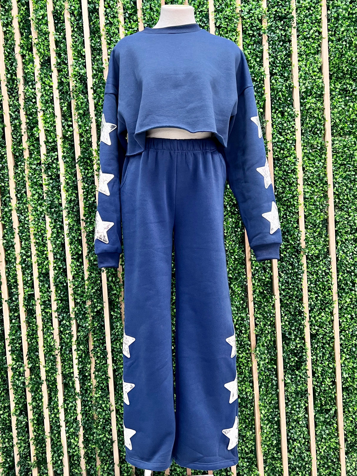 Navy Star Patch Jogger Set