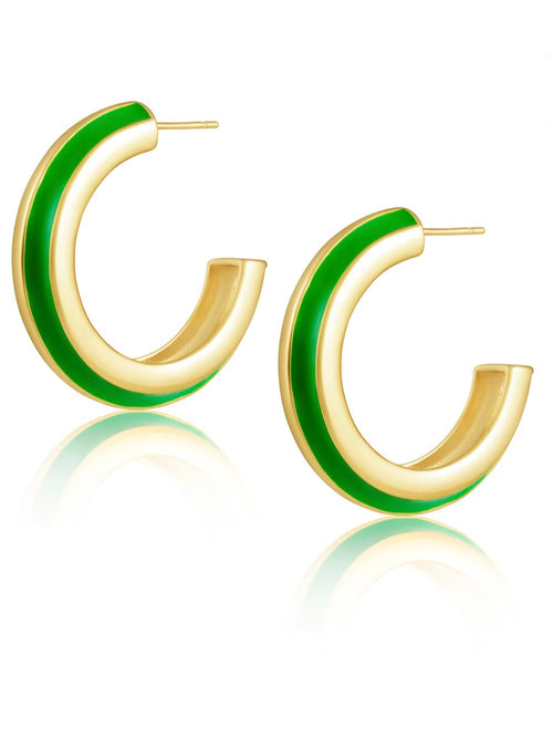 Emerald Gold Kacy Hoops