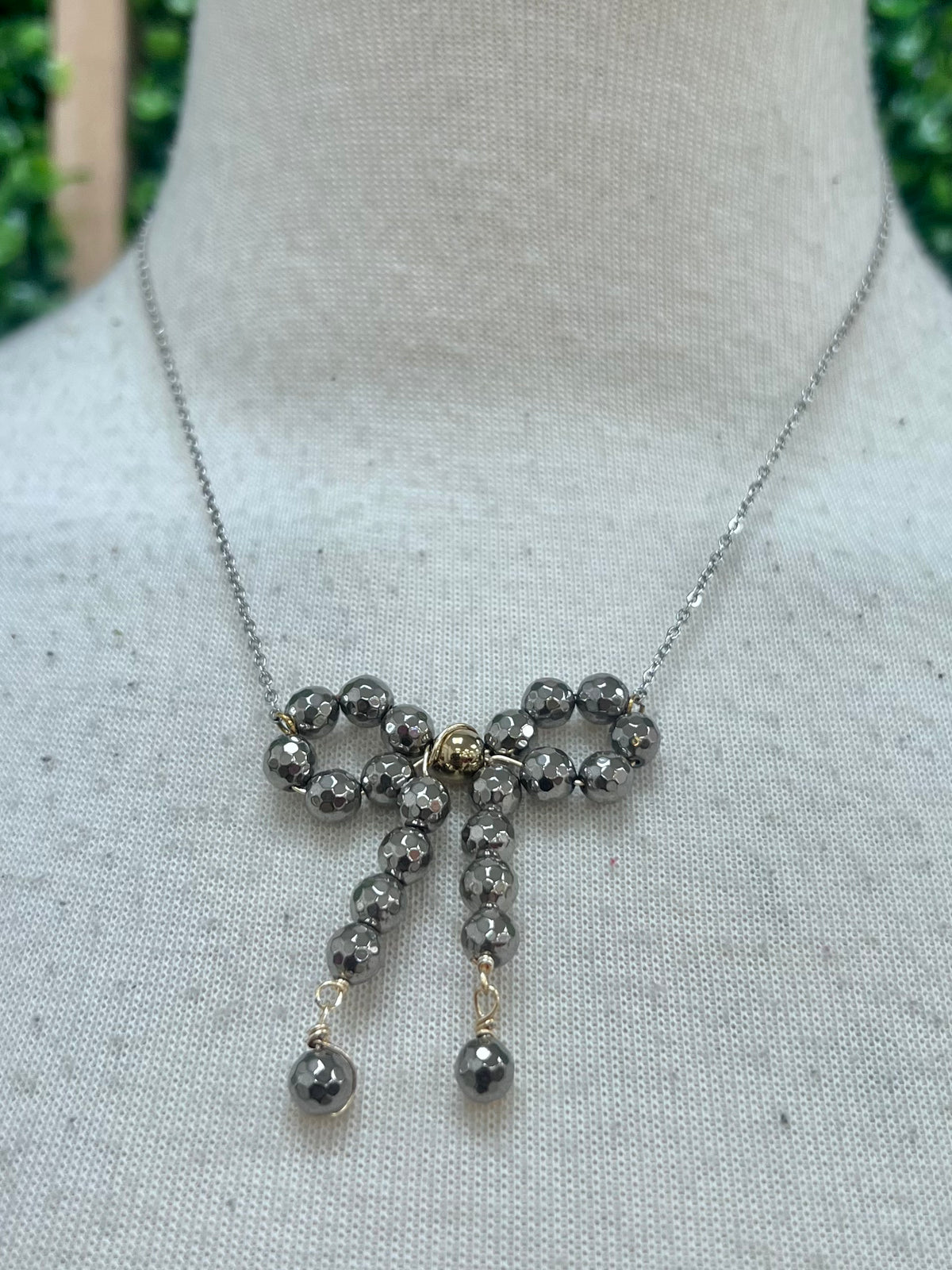 Chunky Silver Bow